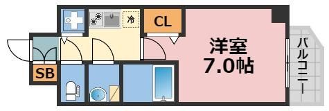 プレサンス堺筋本町駅前シェルの間取り画像