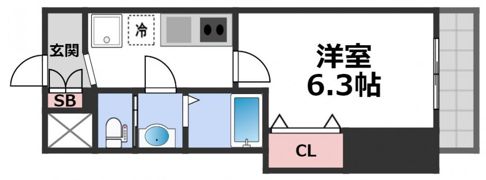 スクエアガーデン緑橋(Luxe緑橋)の間取り画像