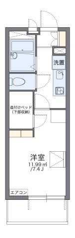 レオパレス翡翠第一の間取り画像
