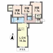 セレーノ庭瀬の間取り画像