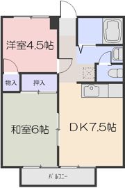 メゾンカルム富田B棟の間取り画像