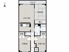 レジデンス河南の間取り画像
