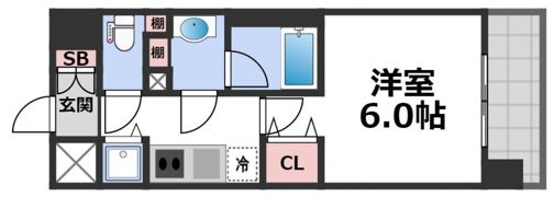 セイワパレス玉造駅前の間取り画像