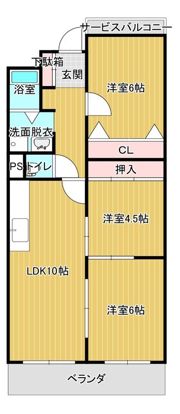 ヴィラ藤の間取り画像