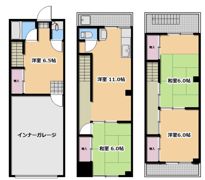 美井元町ガレージ付貸家の間取り画像