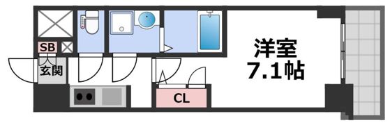S-RESIDENCE堺筋本町Deuxの間取り画像