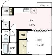 富士塚美和ハイツの間取り画像