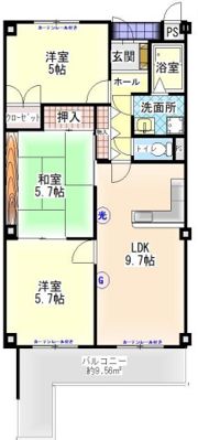 アカンサス二番館の間取り画像