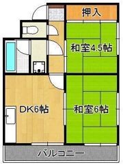 シャトレ穴生IIの間取り画像