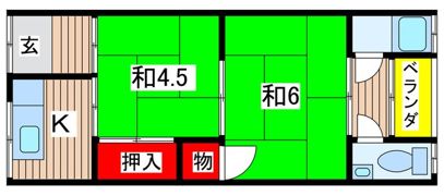 第1万宝荘の間取り画像