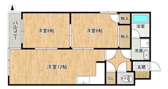 高須賀ハイツの間取り画像