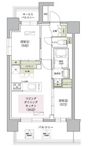 アーバネックス南堀江Ⅱの間取り画像