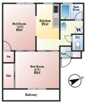 市川マンションの間取り画像