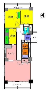 目黒グランドマンションの間取り画像