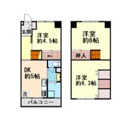 鶴甲コーポ33号棟の間取り画像