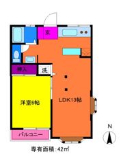 コーポオーエヌの間取り画像
