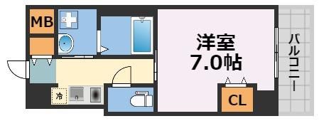 ELLE難波WESTの間取り画像