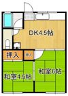 鷹ノ巣ハイツA棟の間取り画像