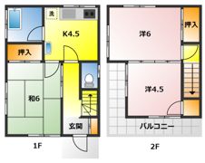 レントハウス川越砂新田の間取り画像