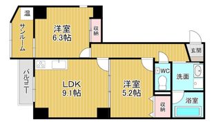 アクシルコート富山駅北の間取り画像