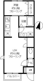ベルル八雲 Aの間取り画像