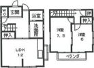 浅井和子貸家 B棟の間取り画像