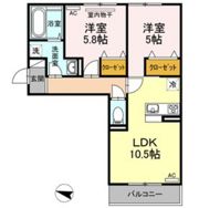 D－room浜野南 A棟の間取り画像