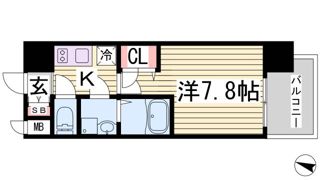 エスリード神戸三宮ノースゲートの間取り画像