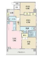 フラン・スラージュ枚方の間取り画像