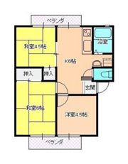 スカイハイツ E棟の間取り画像