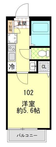 横濱蒔田クレールの間取り画像