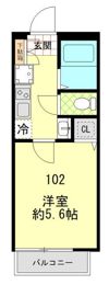 横濱蒔田クレールの間取り画像