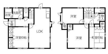北島町高房戸建の間取り画像