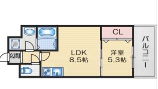 ライブガーデン江坂の間取り画像