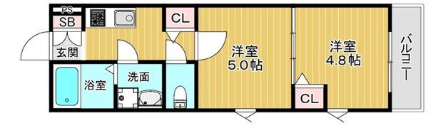 Oak豊中本町の間取り画像