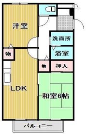ハイツサンライフ郡家の間取り画像