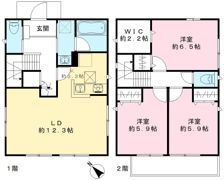 府中市四谷3丁目戸建の間取り画像