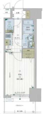 レジュールアッシュ京橋の間取り画像