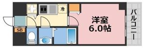 ララプレイス阿波座駅前フェリオの間取り画像