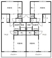 ペアコート翠Bの間取り画像