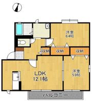 咲ら小路II D棟の間取り画像