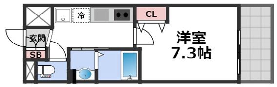 フォレ長堀通南の間取り画像