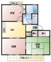 メゾンドフルール B棟の間取り画像