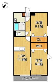 MDIプラデラフィーネ行橋駅の間取り画像