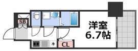 エスリード大阪上本町グリーズの間取り画像