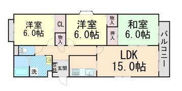 桜塚ハイツの間取り画像