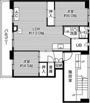 ビレッジハウスおさつ1号棟の間取り画像