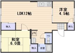 グリーンハイツ福富A棟の間取り画像