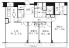 ルシマン月島の間取り画像
