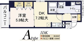 ぽぷら枚方公園の間取り画像